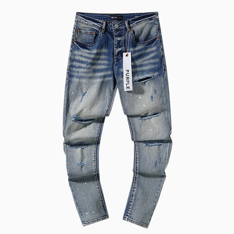 Синие рваные джинсы, повседневные брюки High Street