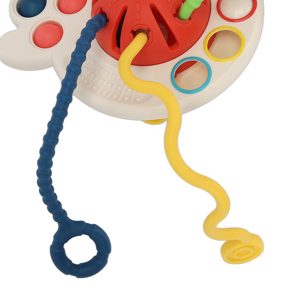 Игрушка-прорезыватель с веревочкой, портативная, красочная, для развития мелкой моторики, сенсорная игрушка для малышей для дома, путешествий, подарок