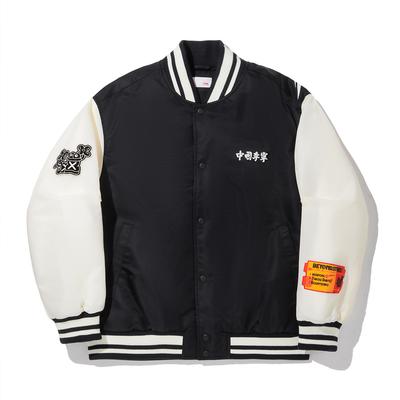 Li Ning Cross-Border Collaboration Series однобортная удобная дышащая универсальная повседневная хлопковая куртка с цветными буквами AJMV093-3