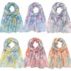 85*180cm Muslim Scarf Flower Printing Women Shawl Neckerchief Headscarf  Head Protection
