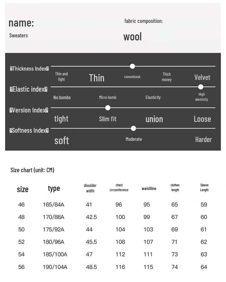 TRIES Men's Wool Blend Round Neck Sweater