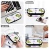 Pen Case High Capacity Strong Polyester Fabric Zipper Closure with Mesh Pocket Removable Divider and Pen Slots for Classroom Use