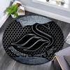 Swansea City logo pattern round rug,Carpet Rug for Living Room Bedroom Playroom ,Non-slip Floor Mat,Holiday Gifts and Birthday Gifts.