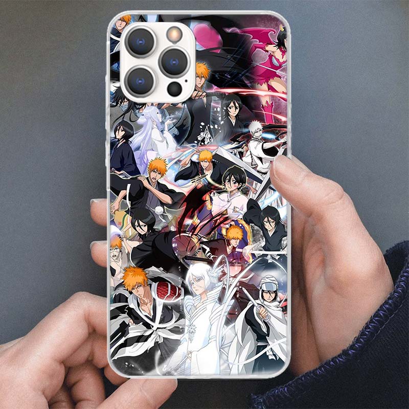 Чехол для телефона Bleach Аниме Ичиго Кенпачи Для iPhone 17 16 15 14 13 12 11 Pro Max Mini Plus Air 7 SE 8 Мягкий Силиконовый Печатный Корпус F