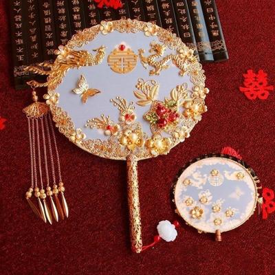 Элегантный Китайский Стиль Группа Подружек Невесты Веер Винтажный Цветок Ручной Веер Невесты Ручная Работа Веер Сюхэ Веер Ханьфу Веер Ханьфу Шоу