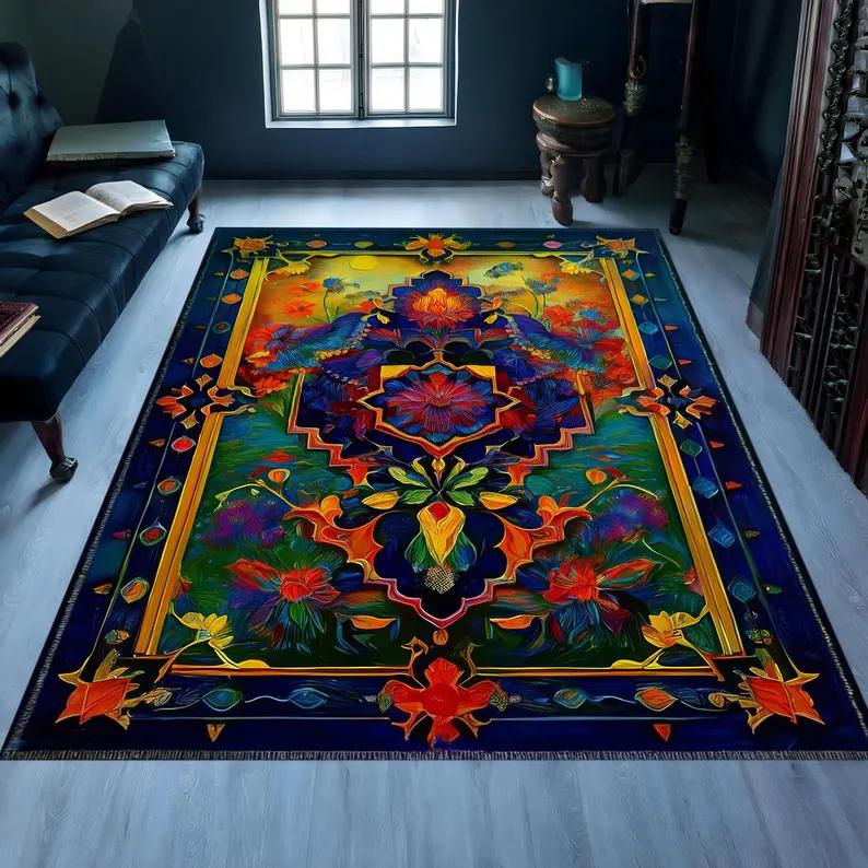 Элегантный розовый ковер с цветочным рисунком, минималистичный ковер с цветами для гостиной, противоскользящий современный коврик для пола, романтический подарок для домашнего декора