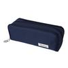 Anju Smile Pencil Large Pencil Case for and High School Pouch with Elastic Chinabi Case, Capacity, Elementary, Middle, Students, Band, Navy,