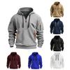 Spring and Autumn Men's Sweatshirt Hoodie Zipper Multi-Pocket Athletic Casual Jacket S-5XL