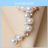 Stylish Simulation Pearl Earring With Sparkling Rhinestones For Fashionable Women