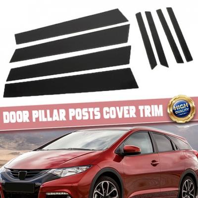 8 шт. Черная Накладка на Стойку Окна для Honda Civic Sedan 2012-15