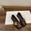 Women's Soft Sole Leather Shoes Autumn Vintage Square Toe Comfortable Loafers Lightweight Outdoor Non Slip Casual Shoes