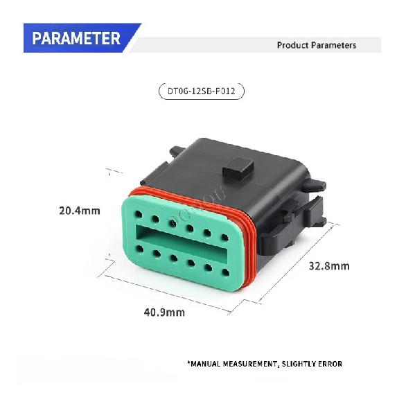 DT06-12SB-P012 Автомобильный разъем 12-контактный водонепроницаемый штекер жгута проводов в нейлоновой оболочке быстроразъемный соединитель