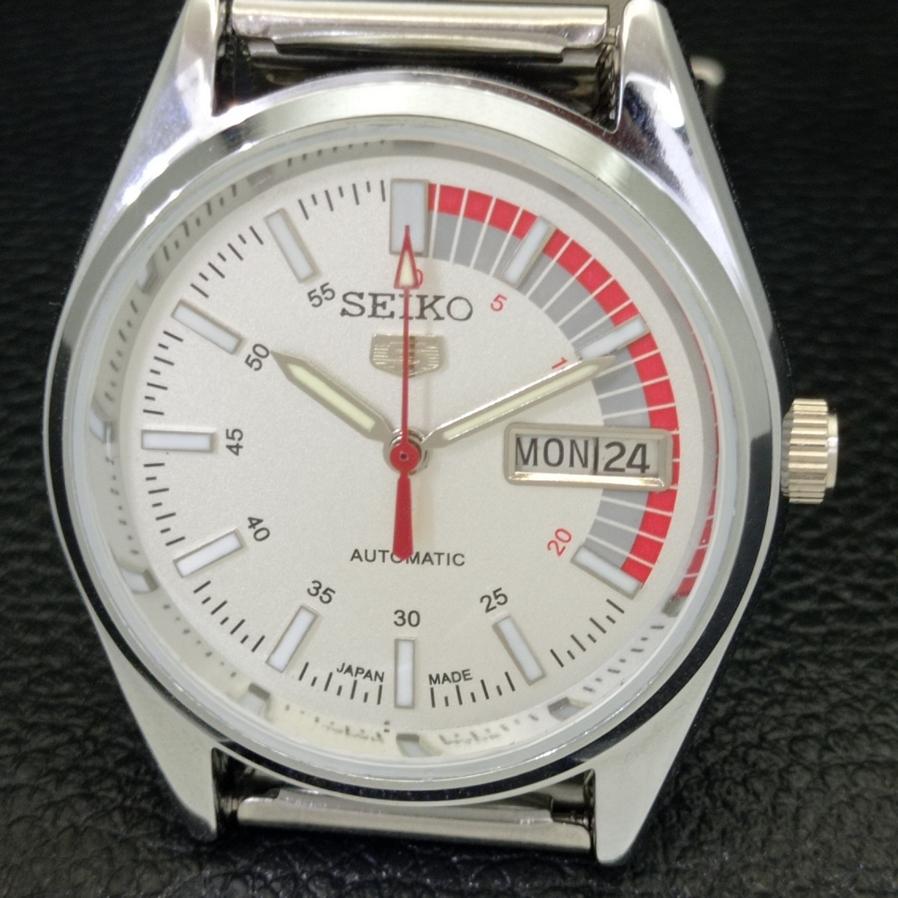 ВОССТАНОВЛЕННЫЕ ВИНТАЖНЫЕ МУЖСКИЕ ЧАСЫ SEIKO 5 AUTOMATIC JAPAN D/D WHITE 528-a277005-7