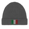 Bonnet - Drapeau Italie - Gris - 100% Coton - Taille Fixe - Design Épuré