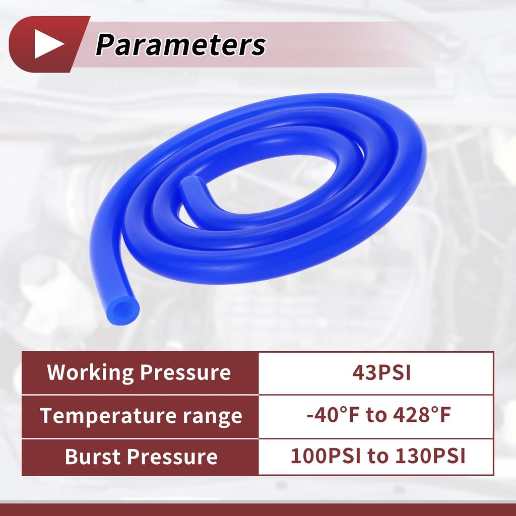 HEROFFIX Воздушный и силиконовый вакуумный шланг Высокотемпературный автомобильный вакуумный шланг 5 футов