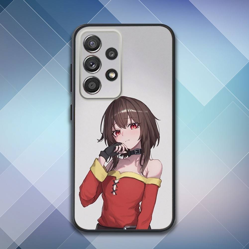 Чехол для телефона Megumin Anime K-KonoSuba Для Samsung S25, S24, S21, S22, S23, S30, Ultra, S20, Plus, Fe, Lite, Note, 10, 9, 5G Черный