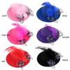 Stylish Show Costum Elastic Strap Rooster Cap for Hens Feather Top Hat Chicken Hats Pets Supplies