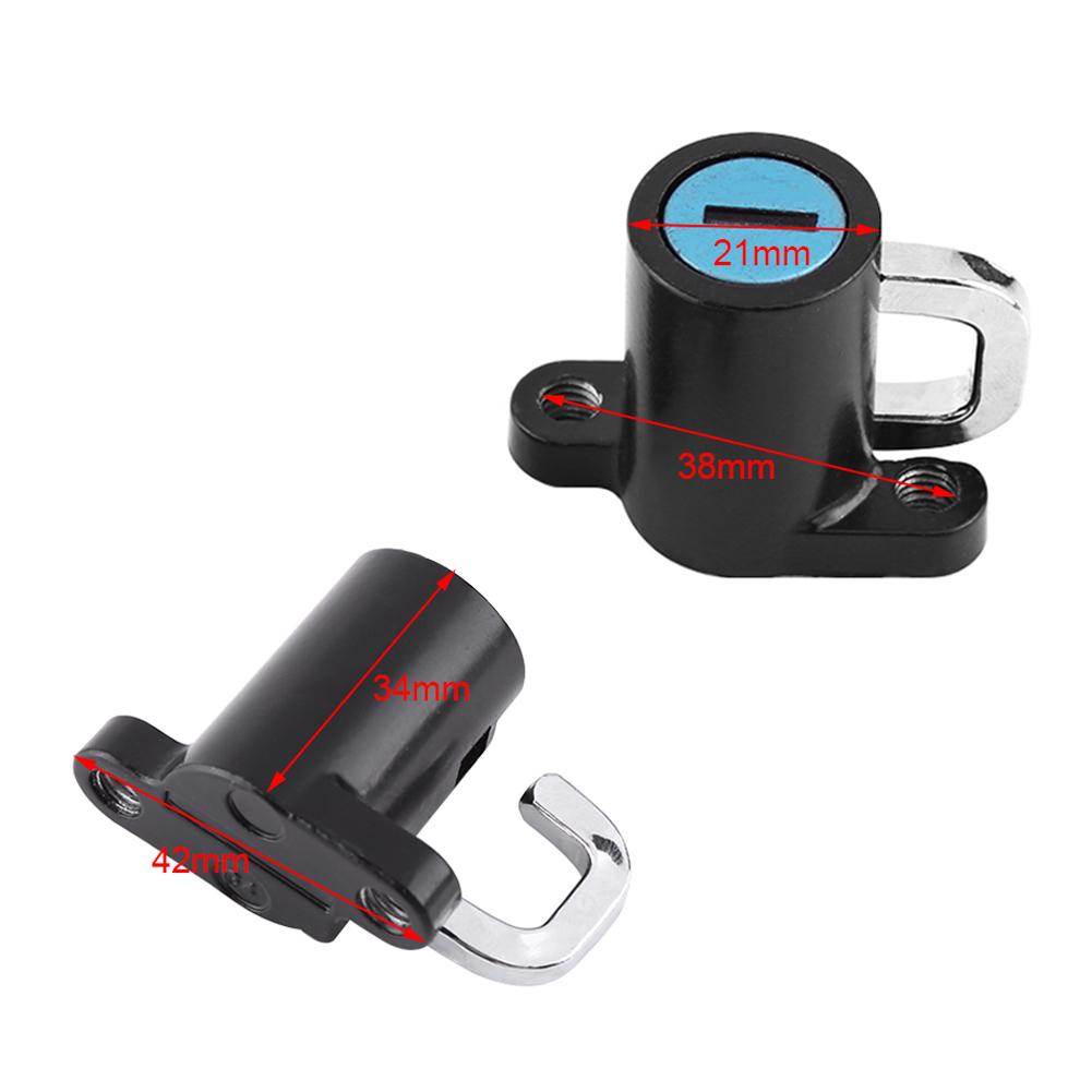 Universal Motorcycle Motorbike Bike Helmet Lock Hanging Hook with 2 Keys Set