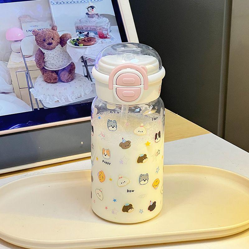 2026 Creative Cartoon Bounce Straw Cup for Kids & Students