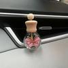 1pc Car Butterfly Glass Bottle, Reusable Car Essential Oil Diffuser, Empty Glass Bottle Pure Decoration Car Accessories