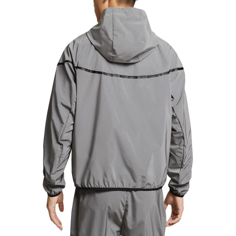 Nike Тканые куртки и пальто FW24 Flash Мужские Светоотражающие Серебристо-Черные FZ7586-035