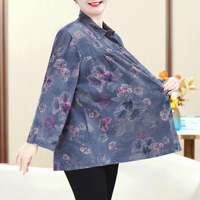 Элегантные рубашки оверсайз для женщин, топ с длинными рукавами, свободные женские блузки больших размеров, винтажная женская одежда среднего возраста