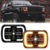 2Pcs 7 Inch LED Headlights 5x7"" 7x6"" Rectangular LED Headlights with HighLow Beam DRL Turn