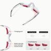 Under Eye Red Light Therapy Device Red Light Therapy Glasses USB Rechargeable 4 Modes Eye Massager for Eye Bags Reduce Dark