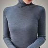 Women's 100% Fine Wool Turtleneck Sweater - Seamless, Machine Washable, Slim Fit for Autumn & Winter