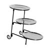 Stable Frame Serving Tray Metal Display Stand Decorative Metal Tray  Party Dessert Display