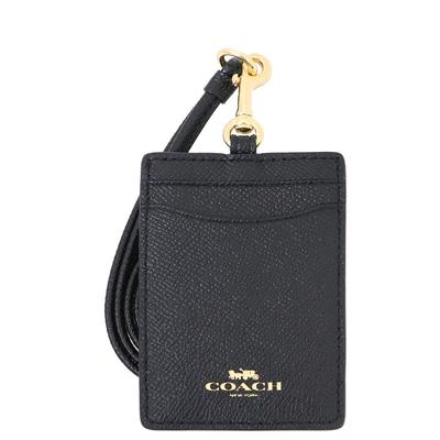 [Coach] Аксессуары COACH (Дело карты) F57311 Черный кожаный картхолдер для женщин [Товар из аутлета] [Бренд] [Параллельный импорт]