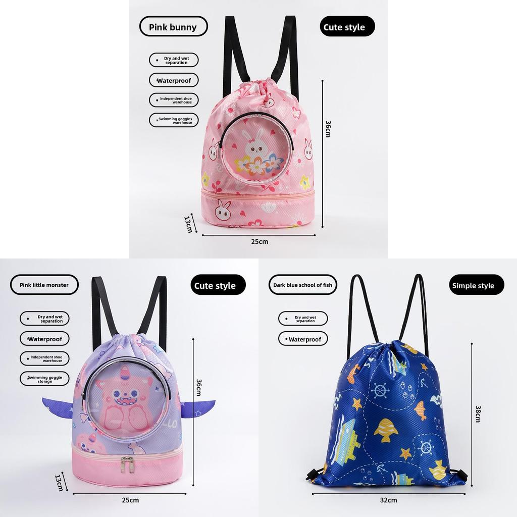 Kids Swim Bag With Dry Wet Separation Waterproof Storage For Beach Travel And Sports Use
