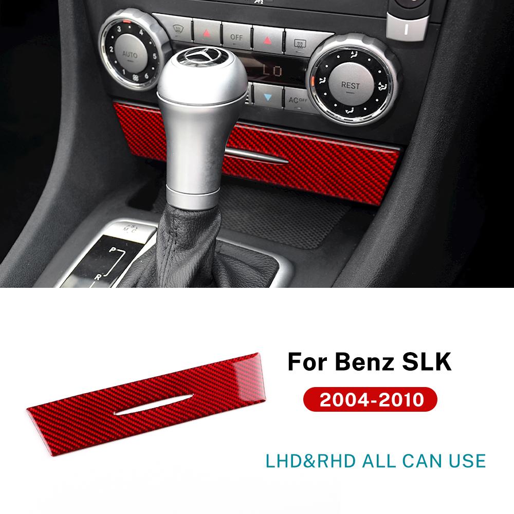 Нижняя панель для хранения в кондиционере автомобиля для Mercedes Benz SLK R171 2004 2005 2006 2007 2008 2009 2010 Наклейка-отделка из настоящего мягкого углеродного волокна
