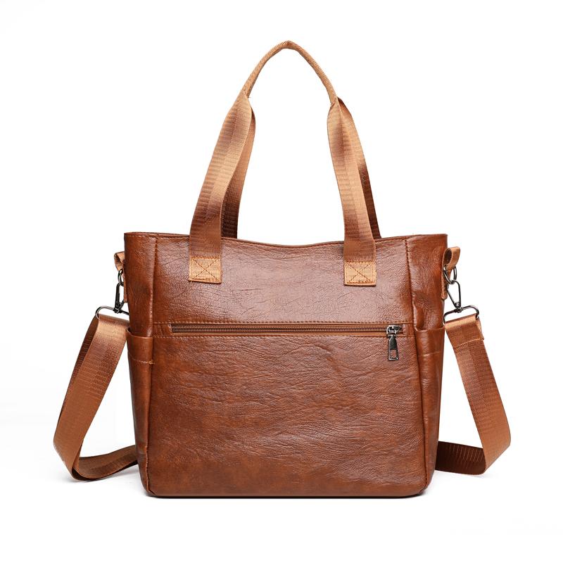 Большая вместительная сумка через плечо женская сумка из искусственной кожи