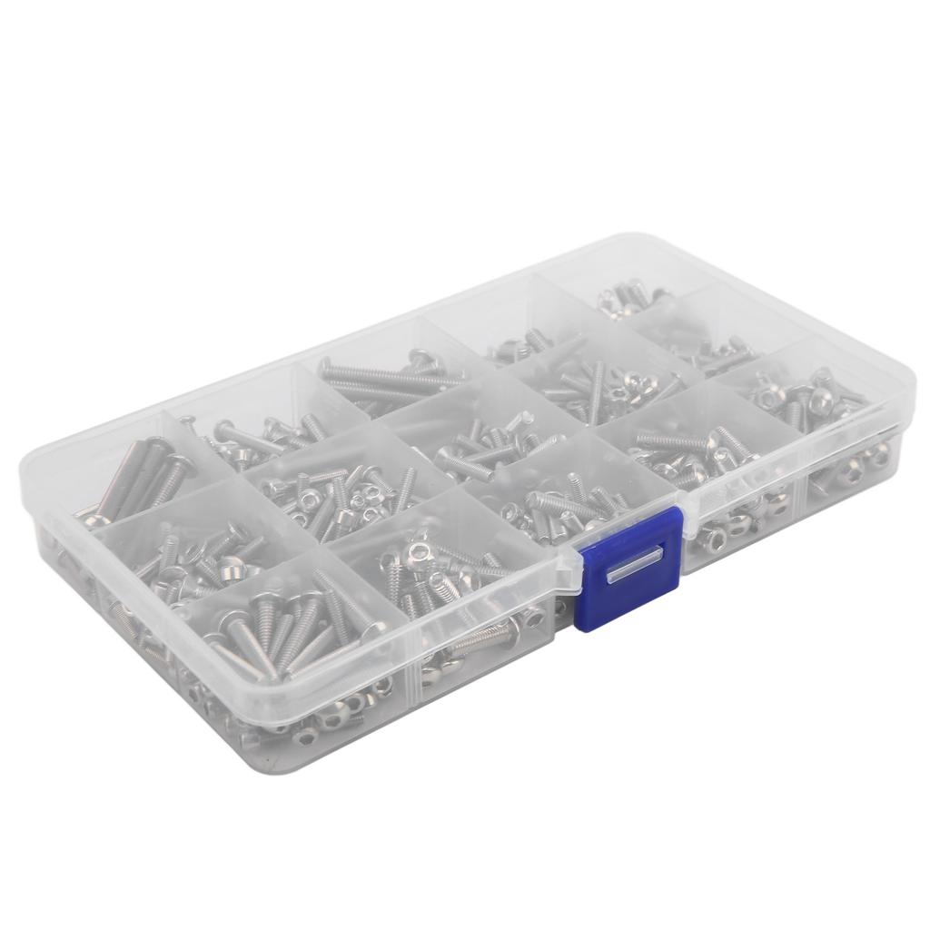 451pcs RC Car Stainless Steel Screws Kit Upgrade Screw Pack for Traxxas 15 RC Car