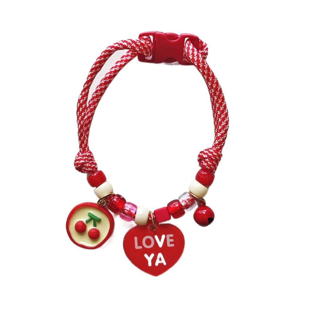 Colorful Pet Necklace with Bells Pet Neck Rings Cute Cat Puppy Collar Cat