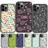 Чехол для телефона с рисунком теннисных мячей и ракеток для iPhone 17 Air 13 12 14 15 16 Чехол для Apple 14 15 16 Pro Max Plus Coque