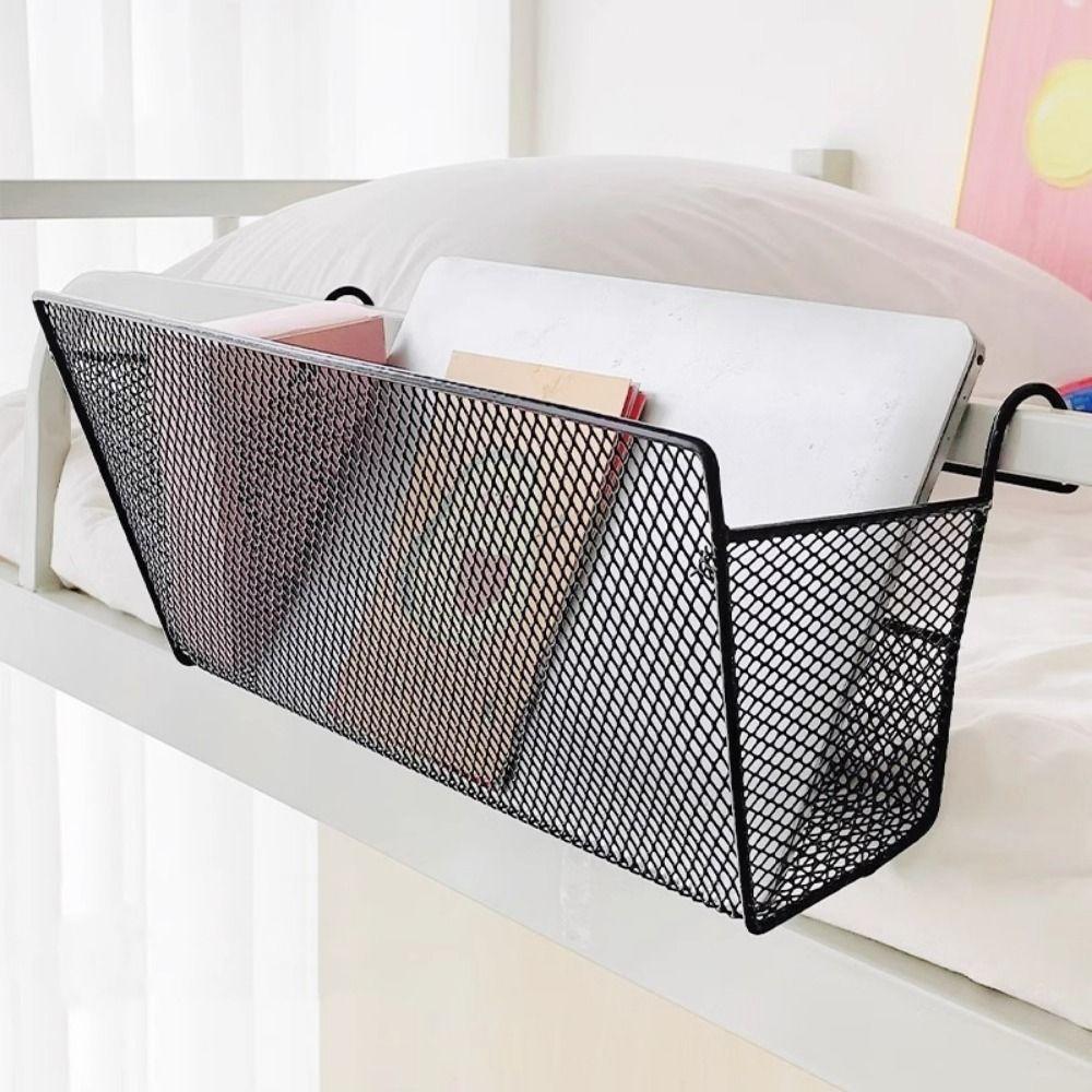 Space Saving Sundries Storage Basket Heavy-Duty Metal Organizer Bedside Organizer Dormitory Use