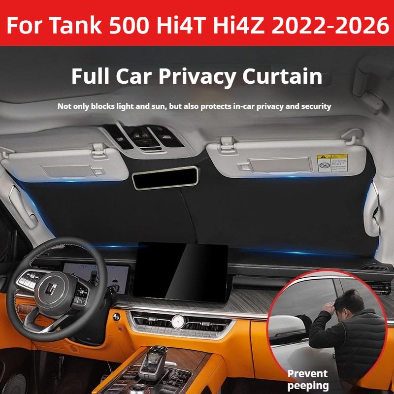 For Tank 500 Hi4T Hi4Z 2022‑2026 Side Window Sunshade Curtain Privacy Heat Insulation Visor Interior Car Accessories