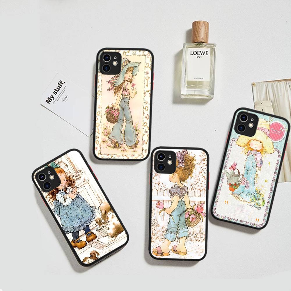 Милый Чехол для Телефона Sarah Kay для IPhone 13 12 X XS MAX Pro Max 16 15 11 14 Pro Max Ударопрочный Матовый Чехол