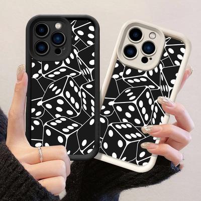 JT78 Черные кубики для iPhone 17 16 15 Pro Max Samsung S26 S25 S24 Ultra A17 A16 A07 A56 Xiaomi 15T Redmi Note14 Pro Мягкий 15c TPU Чехол