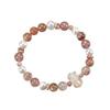 ORSA JEWELS Ретро Исцеляющий Натуральный Кристалл Кварца Браслет для Женщин Эластичная Нить Браслет из Каменных Бусин Украшение GMB97