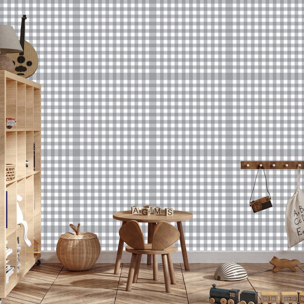 Wallpaper Fabric Pattern Light Gray and Gray 50x1000