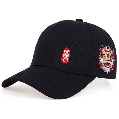 Модная бейсболка в китайском стиле с вышивкой, солнцезащитные кепки для мужчин, женщин, унисекс-подростков, вышитая плоская кепка в стиле хип-хоп