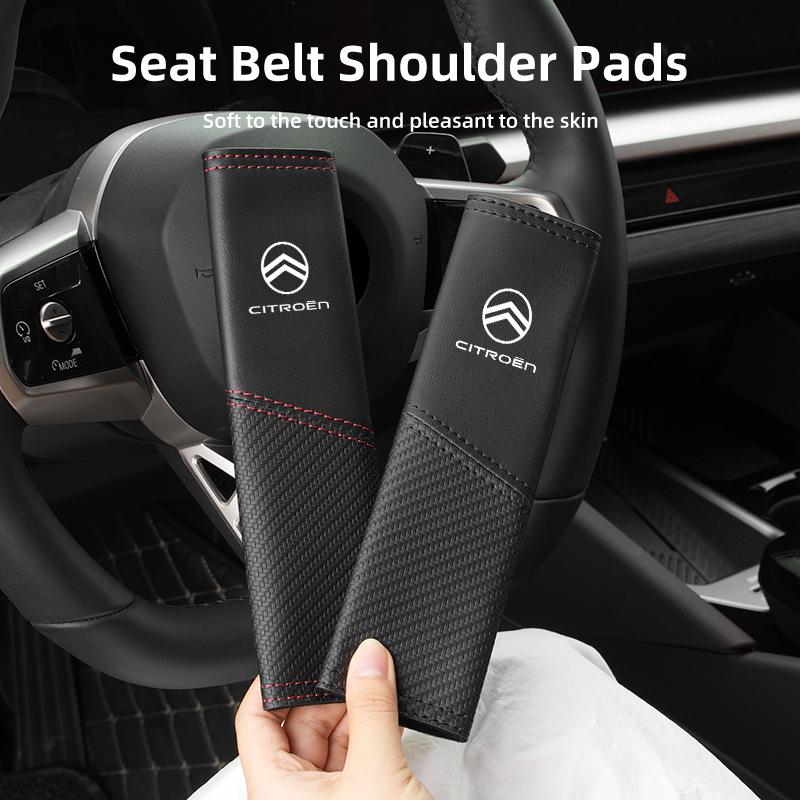 Car Seat Belt Cover Safety Belt Two-colour Splicing Shoulder Protection Pads For Citroen C4 C3 C5 C1 C-Elysee Berlingo Picasso