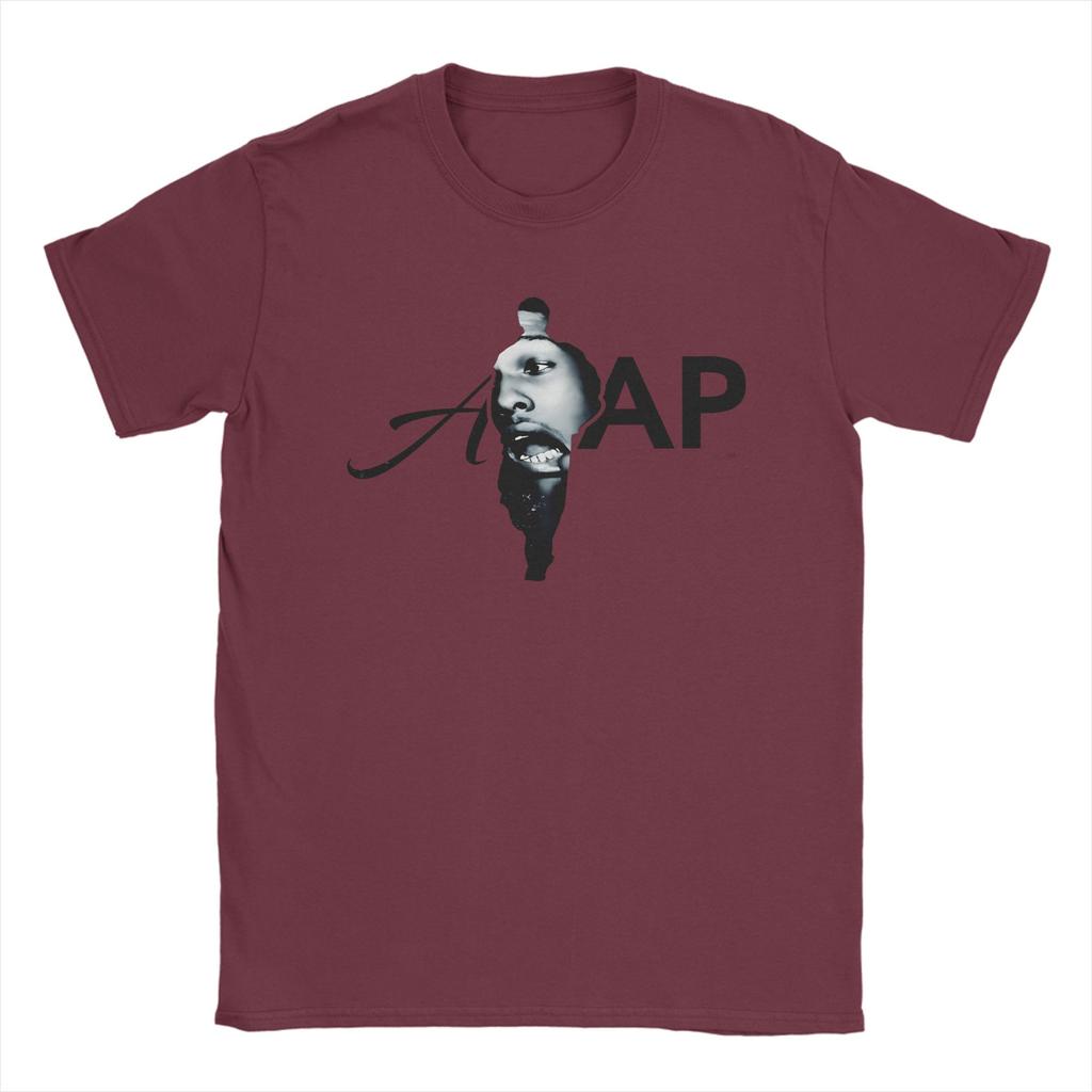 AAsap RRocky Футболка Пляжная Новинка Футболки Унисекс Хлопок Круглый Вырез Большой Размер Одежда С Коротким Рукавом Винтажная Футболка