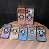 Роскошный магнитный чехол с бриллиантовым глиттером для iPhone 17 Pro 16 15 14 12 13 Pro Max Air Plus Ударопрочный чехол для телефона с держателем-bling