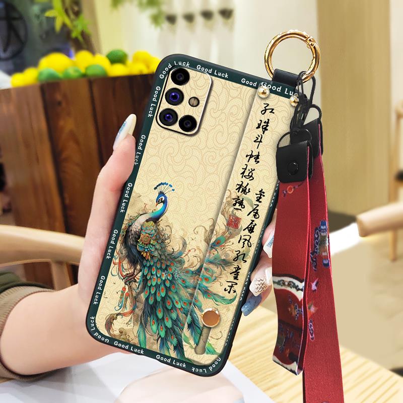Phone Holder Anti-knock Phone Case For Samsung Galaxy M31S/SM-M317F/M315F Shockproof Chinese Style Elderly Lady For Mom