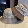 New plain hollow breathable bucket hat for women, simple and versatile for spring and summer, makes the face look smaller, foldable and trendy