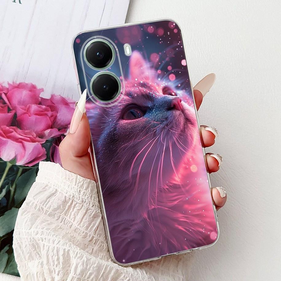 Чехол для Xiaomi Poco X7 Pro 5G Модный Цветочный Королевский Узор Мягкий Силикон Прозрачная Крышка Телефона Для Xiaomi Poco X7 PocoX7 Pro Fundas